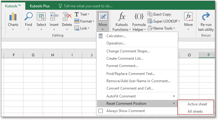 format comments in excel for mac